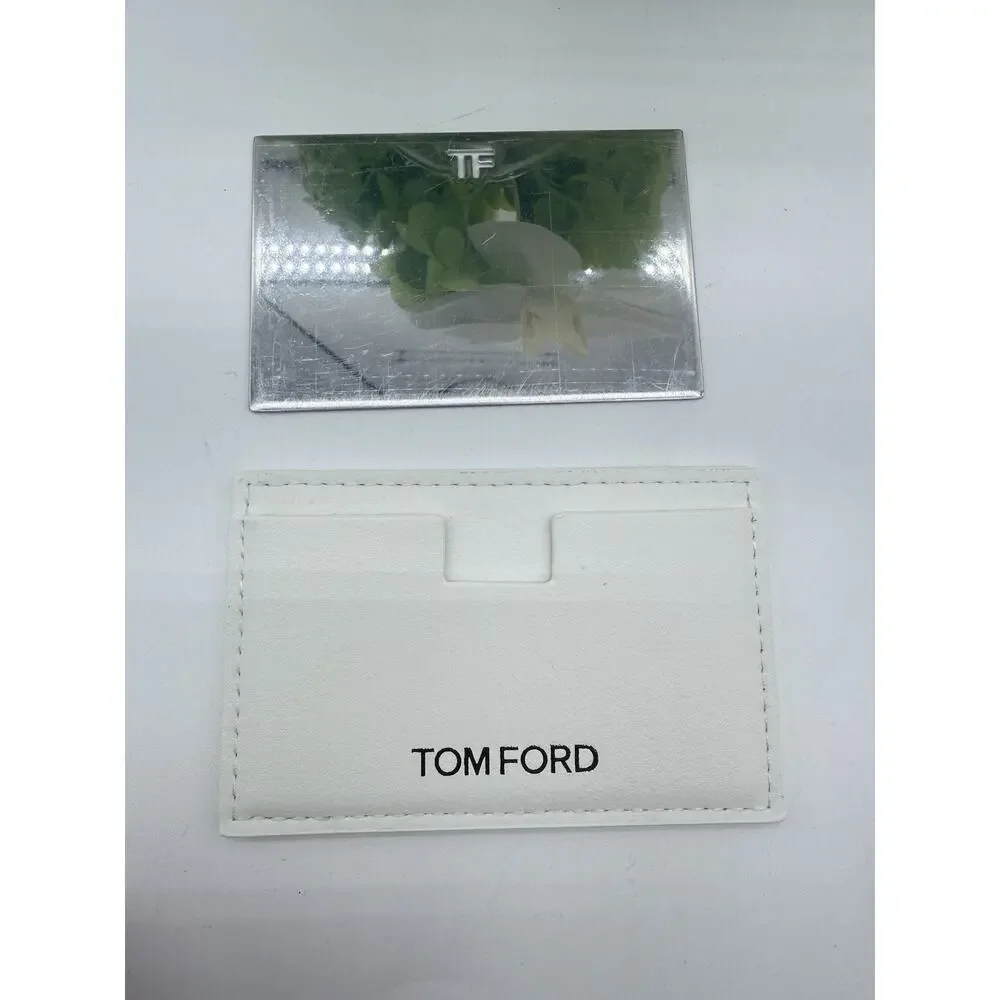 Tom Ford Pocket Mirror With Card Case Wallet Holder White